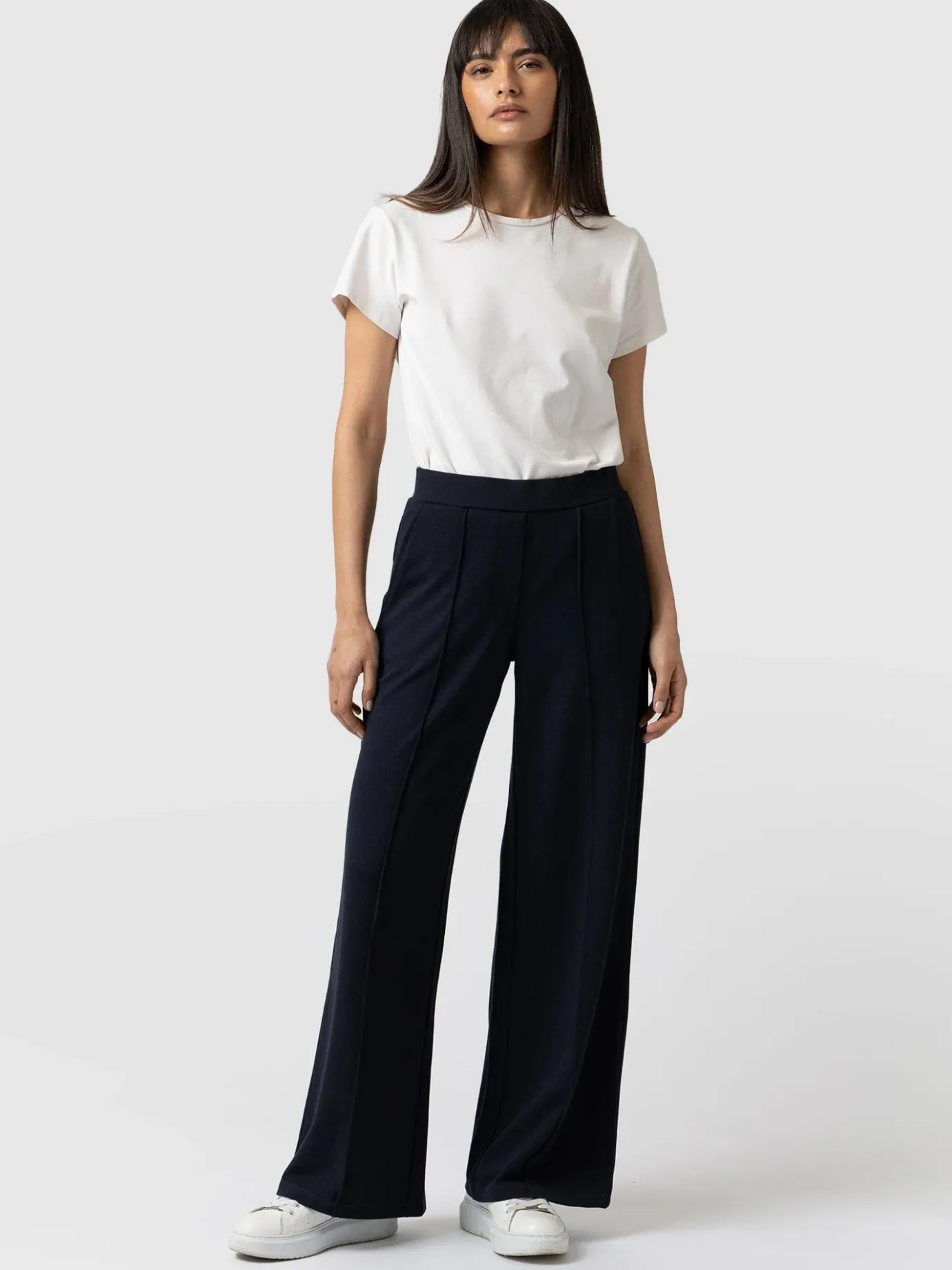 Pants|Saint and Sofia Keller Wide Leg Pant - Navy