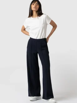 Pants|Saint and Sofia Keller Wide Leg Pant - Navy