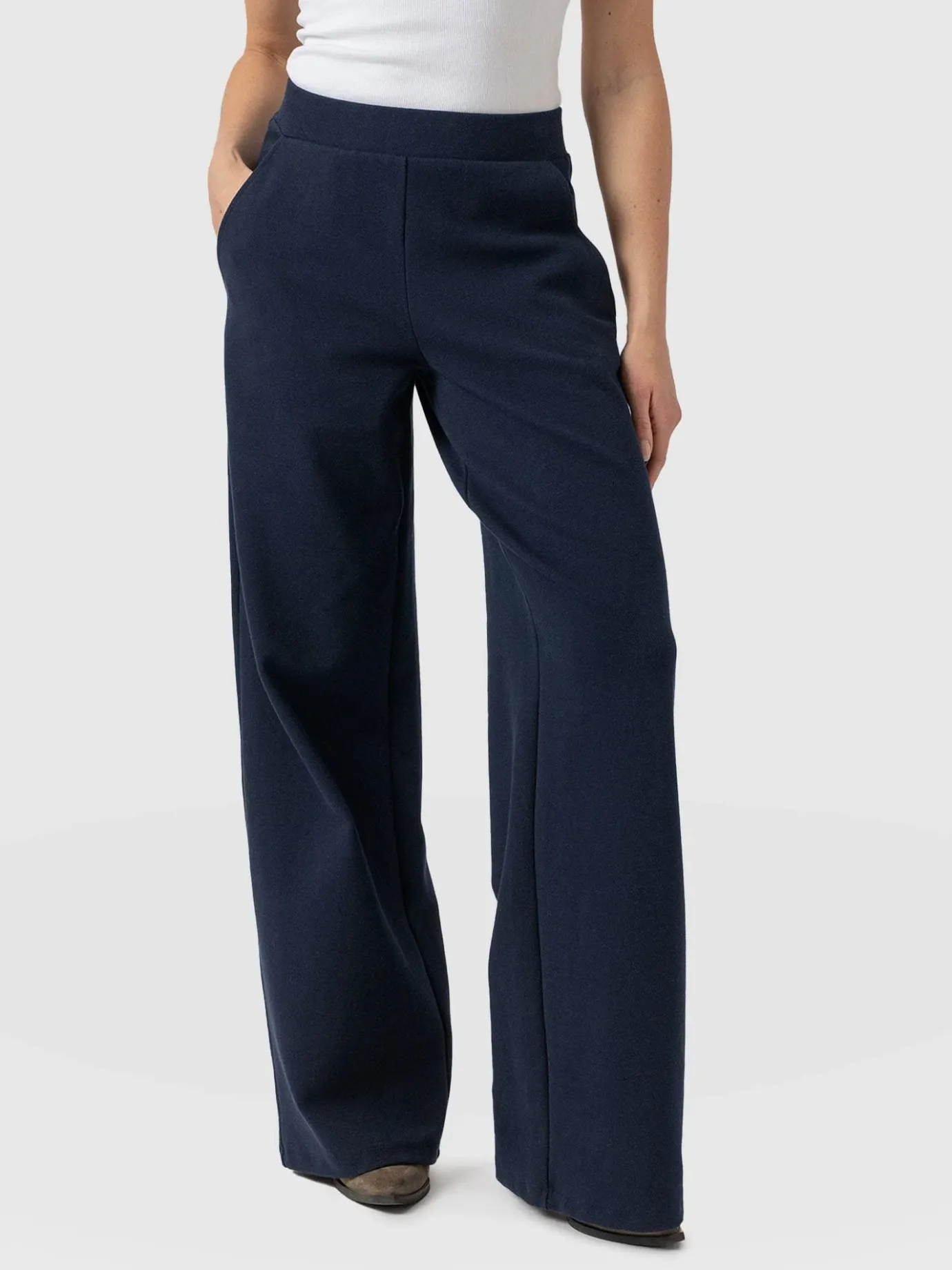 Pants|Saint and Sofia Keller Wide Leg Pant - Navy Twill