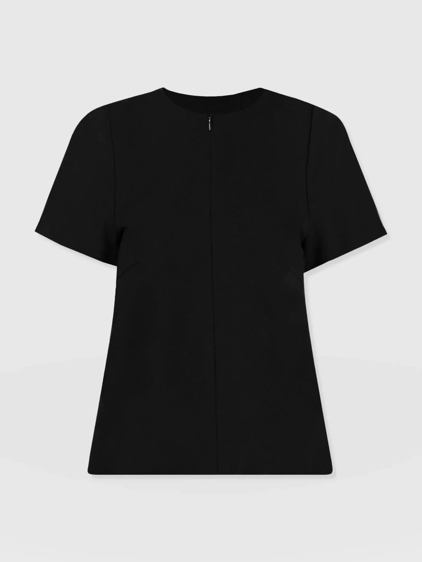 T-shirts & Tanks|Saint and Sofia Keller Zip Up Tee - Black