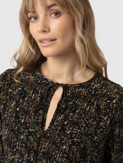 Blouses & Shirts|Saint and Sofia Kristen Blouse - Ditsy Leopard