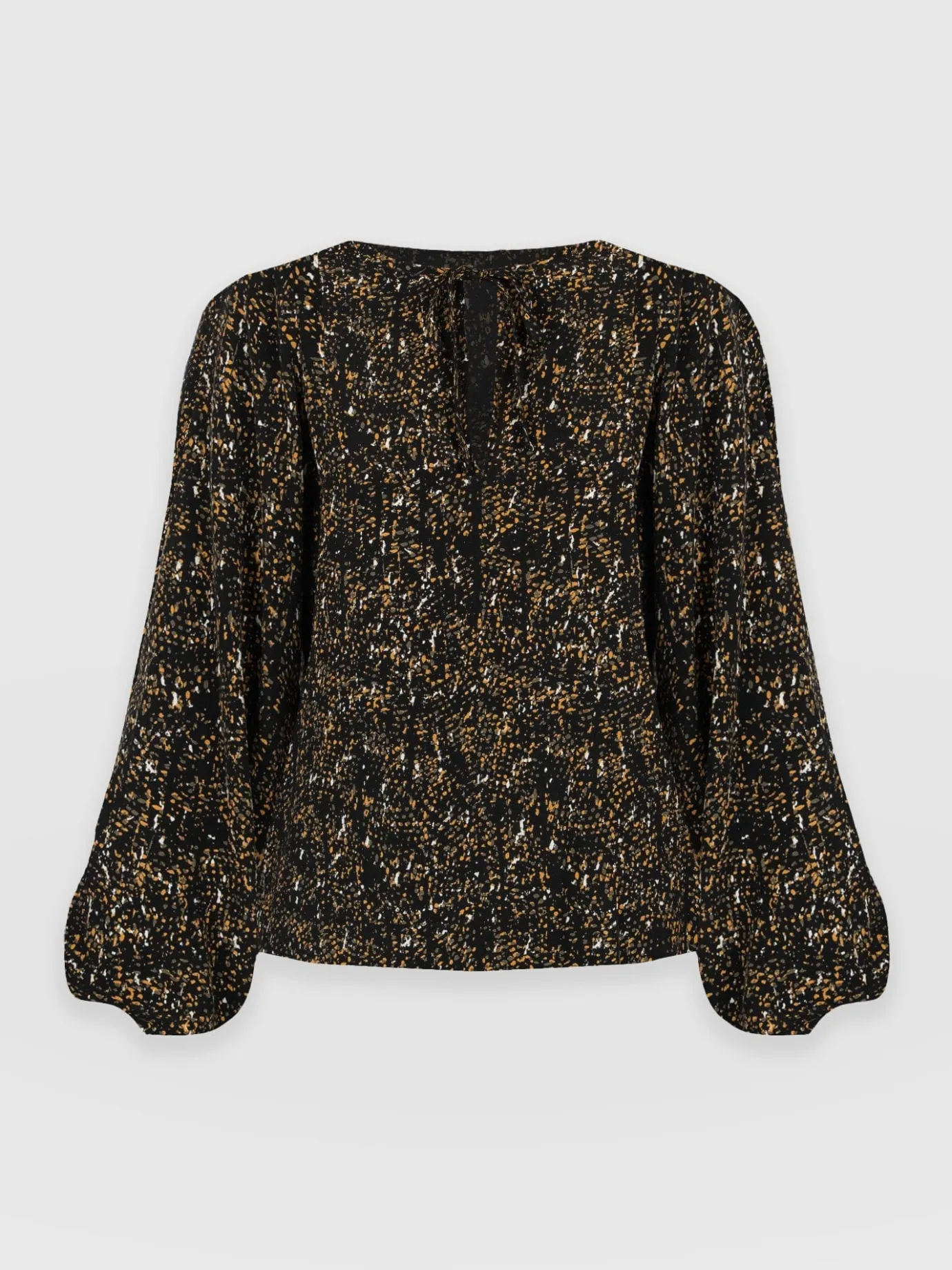 Blouses & Shirts|Saint and Sofia Kristen Blouse - Ditsy Leopard