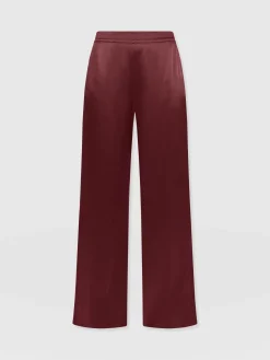 Pants|Saint and Sofia Langley Wide Leg Pant - Maroon