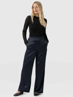 Pants|Saint and Sofia Langley Wide Leg Pant - Navy