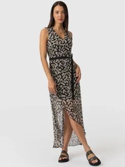 Dresses|Saint and Sofia Lexi High Low Dress - Black Confetti Petal