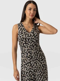 Dresses|Saint and Sofia Lexi High Low Dress - Black Confetti Petal