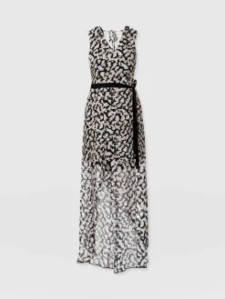 Dresses|Saint and Sofia Lexi High Low Dress - Black Confetti Petal