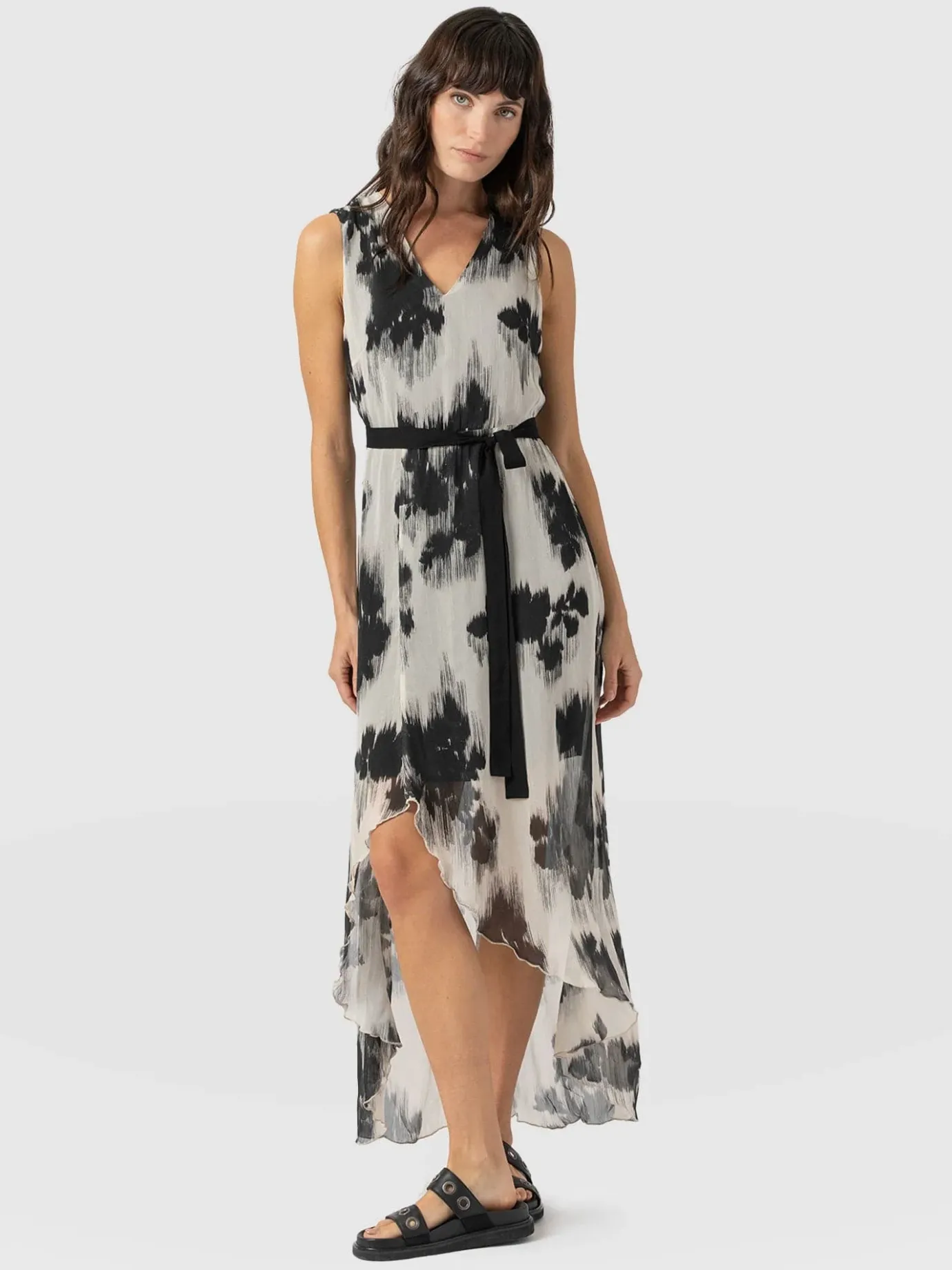 Dresses|Saint and Sofia Lexi High Low Dress - White Fade Floral