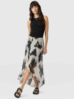 Skirts|Saint and Sofia Lexi High Low Skirt - White Fade Floral