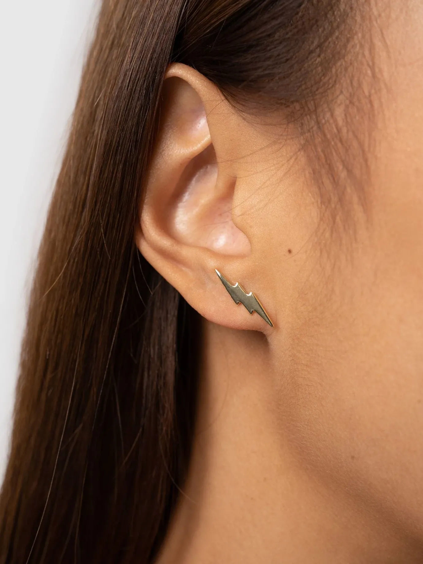 Gold Jewelry|Jewelry|Saint and Sofia Lightning Earrings - Gold
