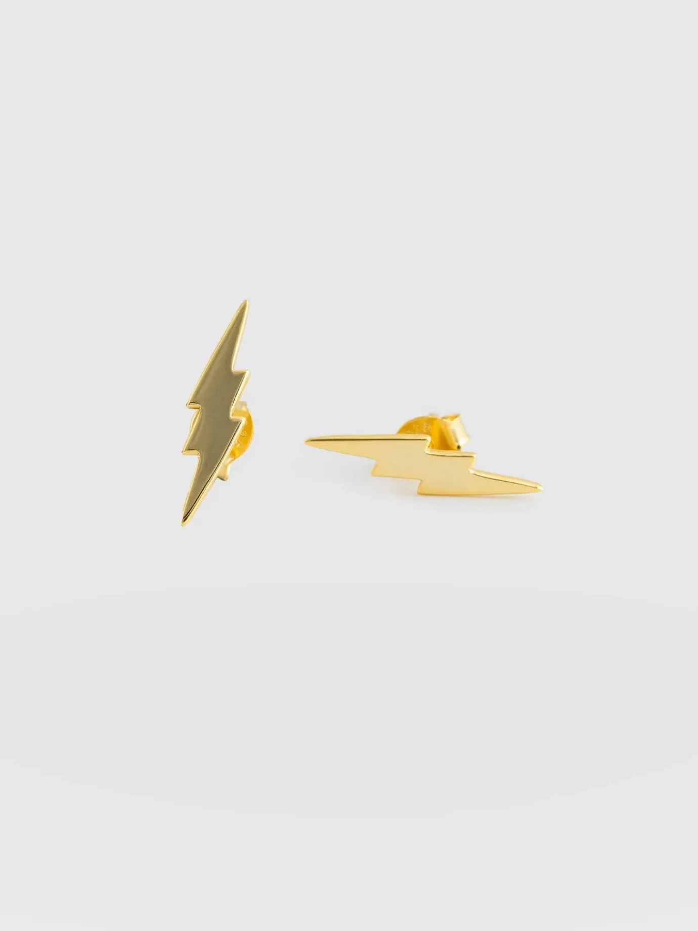 Gold Jewelry|Jewelry|Saint and Sofia Lightning Earrings - Gold