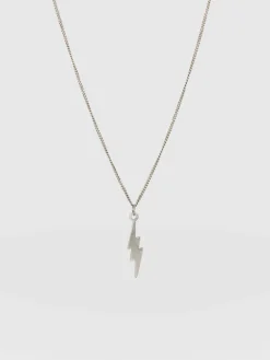Silver Jewelry|Jewelry|Saint and Sofia Lightning Necklace - Silver