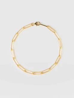 Gold Jewelry|Jewelry|Saint and Sofia Link Chain Bracelet - Gold