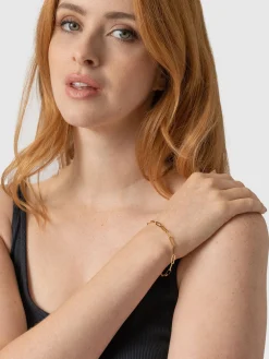 Gold Jewelry|Jewelry|Saint and Sofia Link Chain Bracelet - Gold