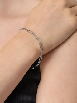 Silver Jewelry|Jewelry|Saint and Sofia Link Chain Bracelet - Silver