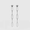 Silver Jewelry|Jewelry|Saint and Sofia Link Chain Drop Earrings - Silver