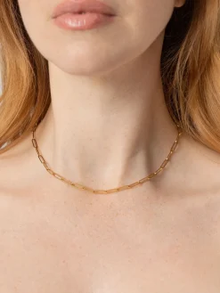 Gold Jewelry|Jewelry|Saint and Sofia Link Chain Necklace - Gold