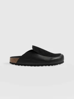 Clogs & Slides|Sandals|Saint and Sofia Lottie Studded Clogs - Black