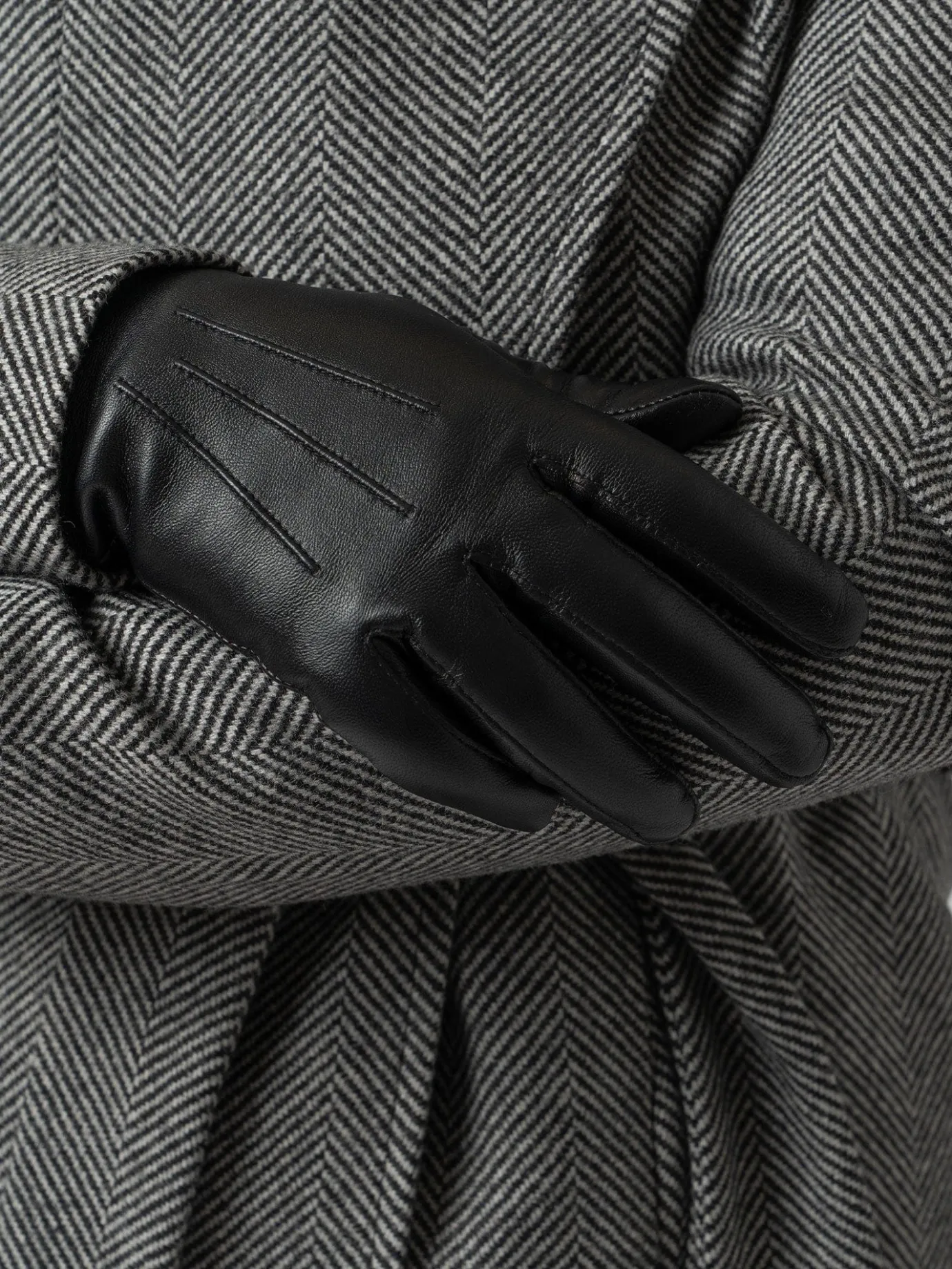 Accessories|Leather|Saint and Sofia Luther Leather Gloves - Black