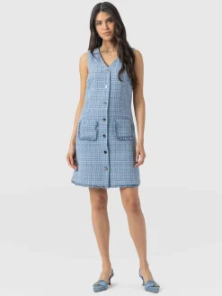 Dresses|Saint and Sofia Luther Mini Dress - Pale Blue