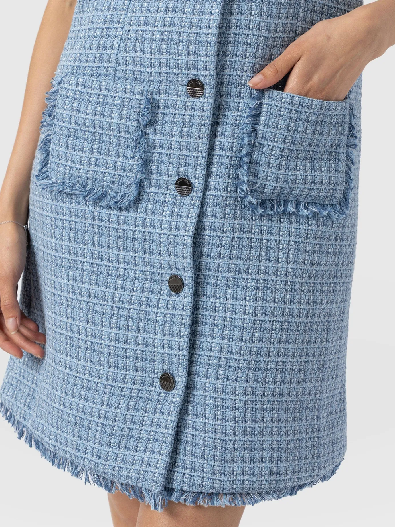 Dresses|Saint and Sofia Luther Mini Dress - Pale Blue