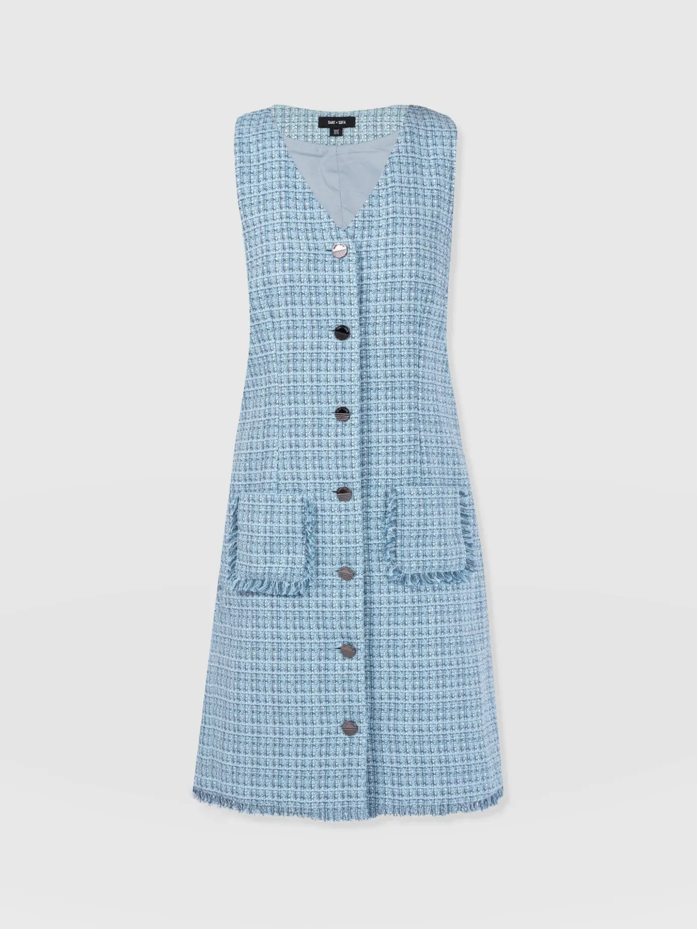 Dresses|Saint and Sofia Luther Mini Dress - Pale Blue
