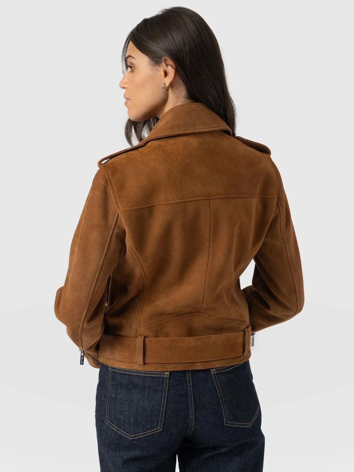 Coats & Jackets|Leather|Saint and Sofia Luther Suede Jacket - Camel