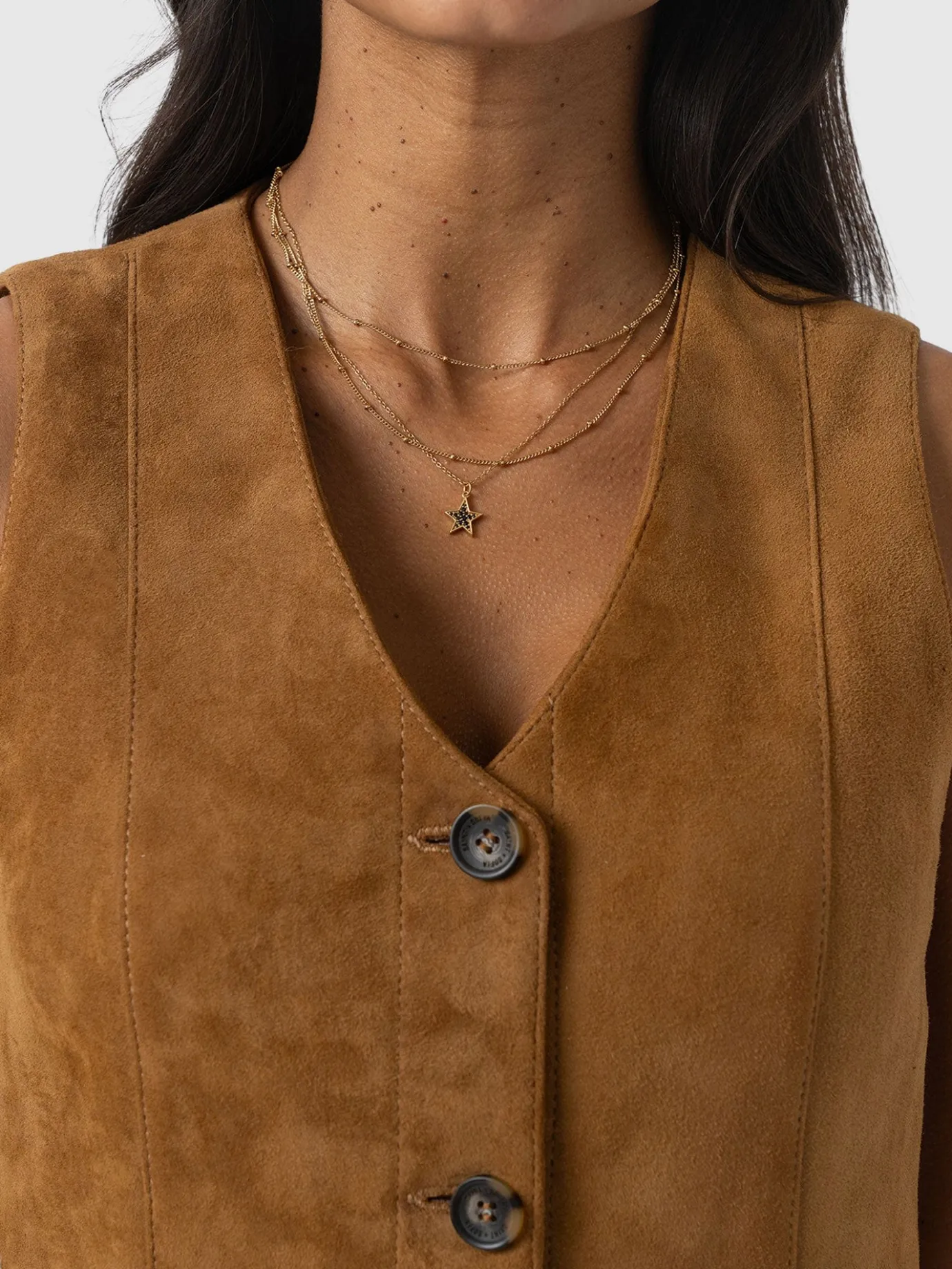 Leather|Dresses|Saint and Sofia Luther Suede Mini Dress - Camel
