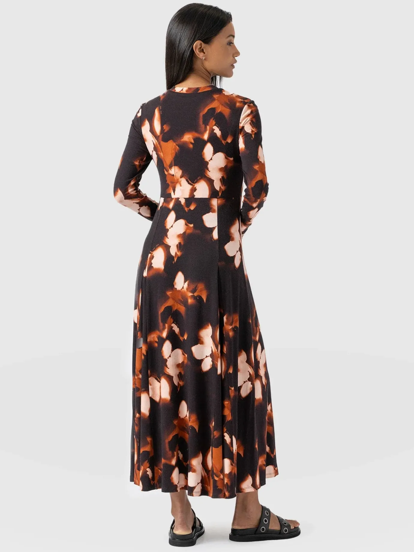 Dresses|Saint and Sofia Macie Zip Up Dress - Orange Aurora