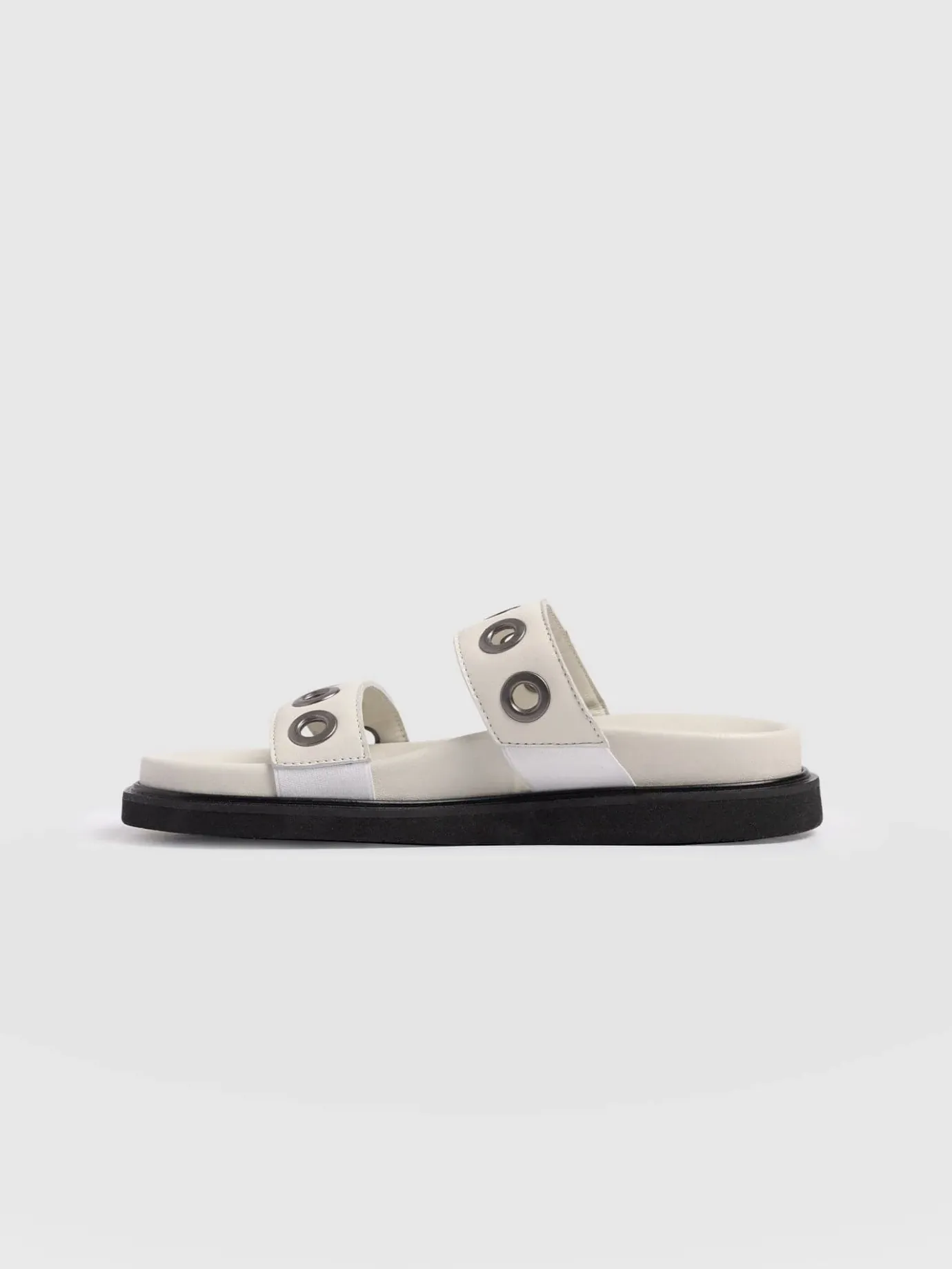 Sandals|Shoes|Saint and Sofia Madison Eyelet Slides - Cream