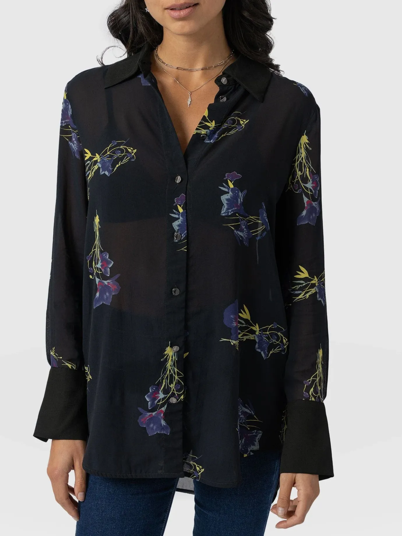 Blouses & Shirts|Saint and Sofia Madison Shirt - Blue Lily Gardens