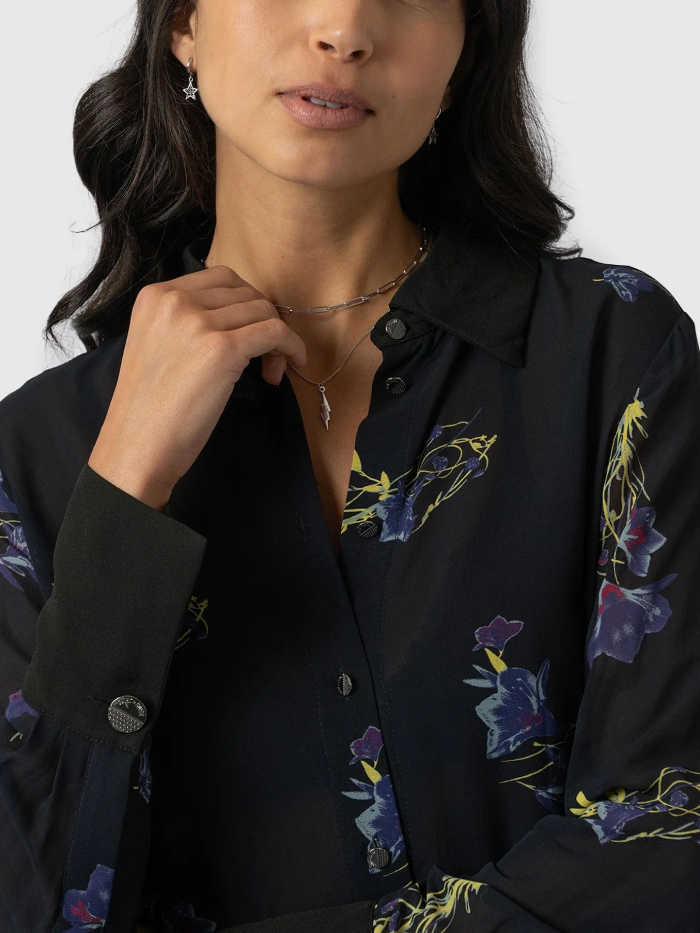 Blouses & Shirts|Saint and Sofia Madison Shirt - Blue Lily Gardens