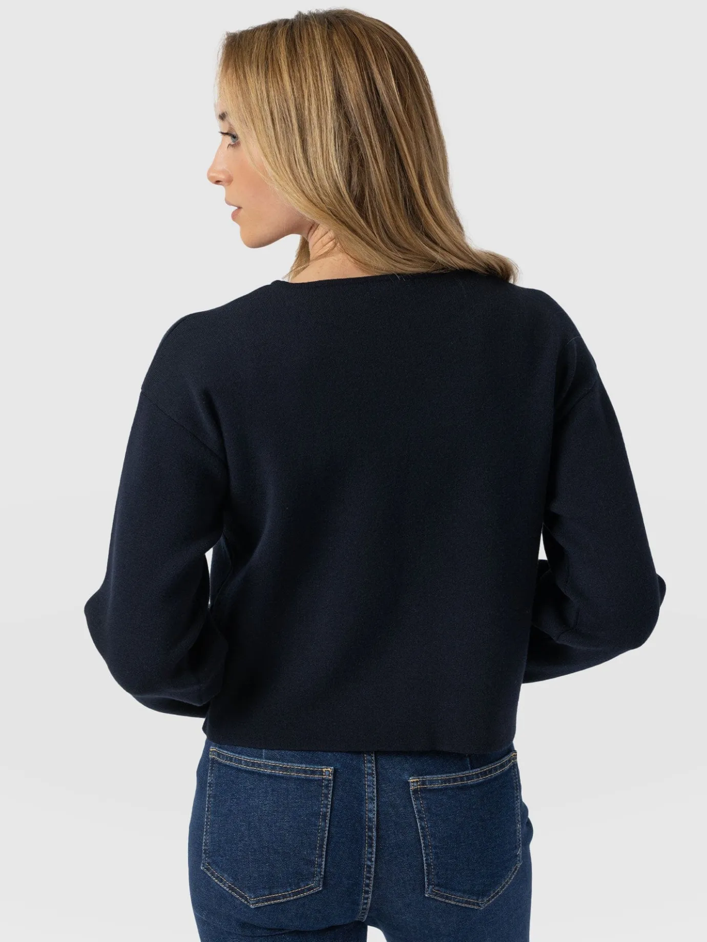 Coats & Jackets|Saint and Sofia Maeva Knit Jacket - Navy