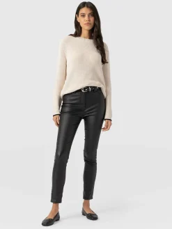 Denim & Jeans|Pants|Saint and Sofia Maeva Skinny Pant - Black Coated