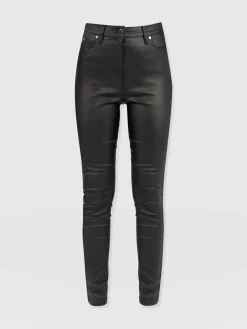 Denim & Jeans|Pants|Saint and Sofia Maeva Skinny Pant - Black Coated
