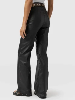 Pants|Denim & Jeans|Saint and Sofia Maeve Wide Leg Pant - Black Coated