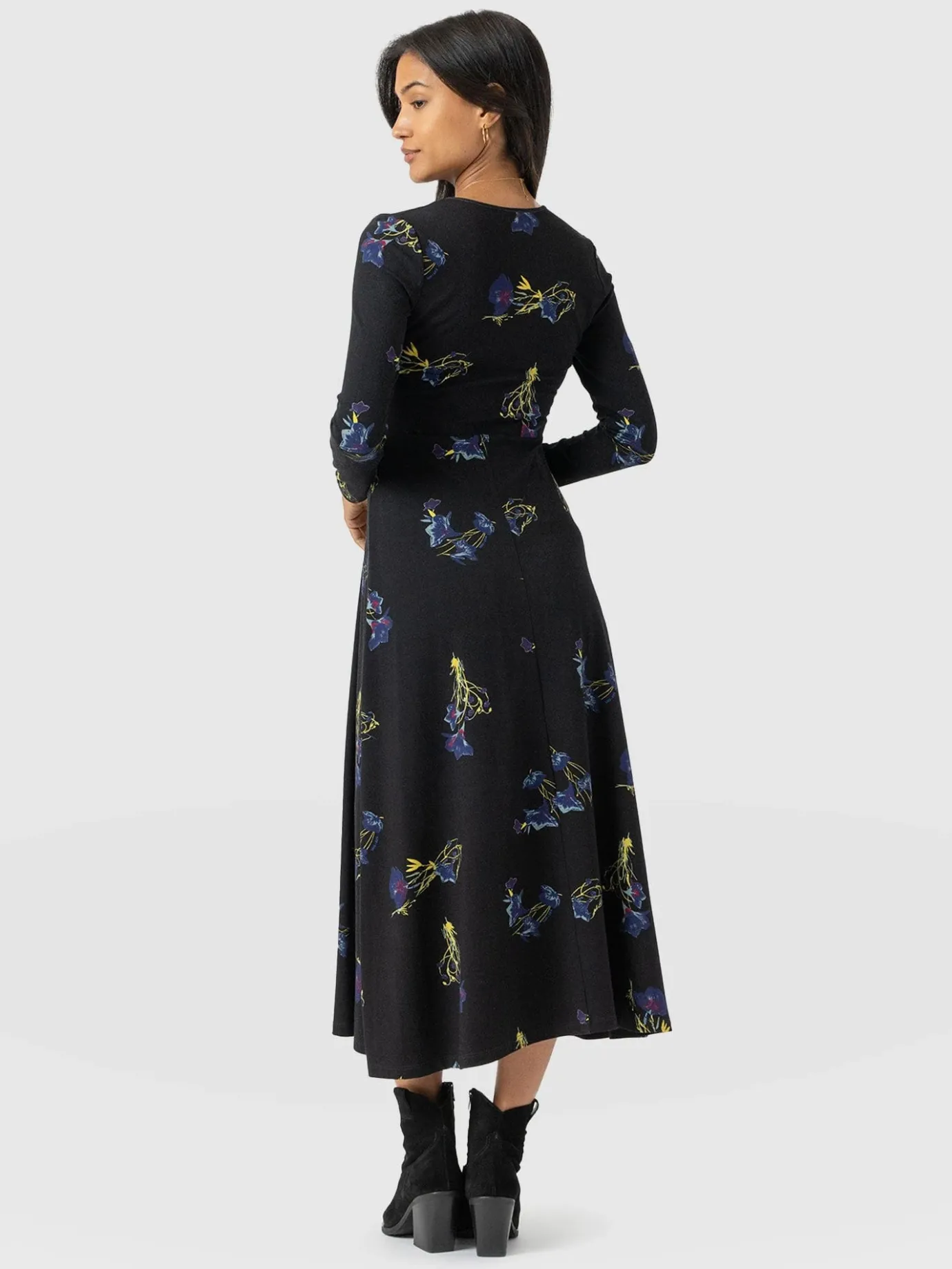 Dresses|Saint and Sofia Maggie Wrap Midi Dress - Blue Lily Gardens