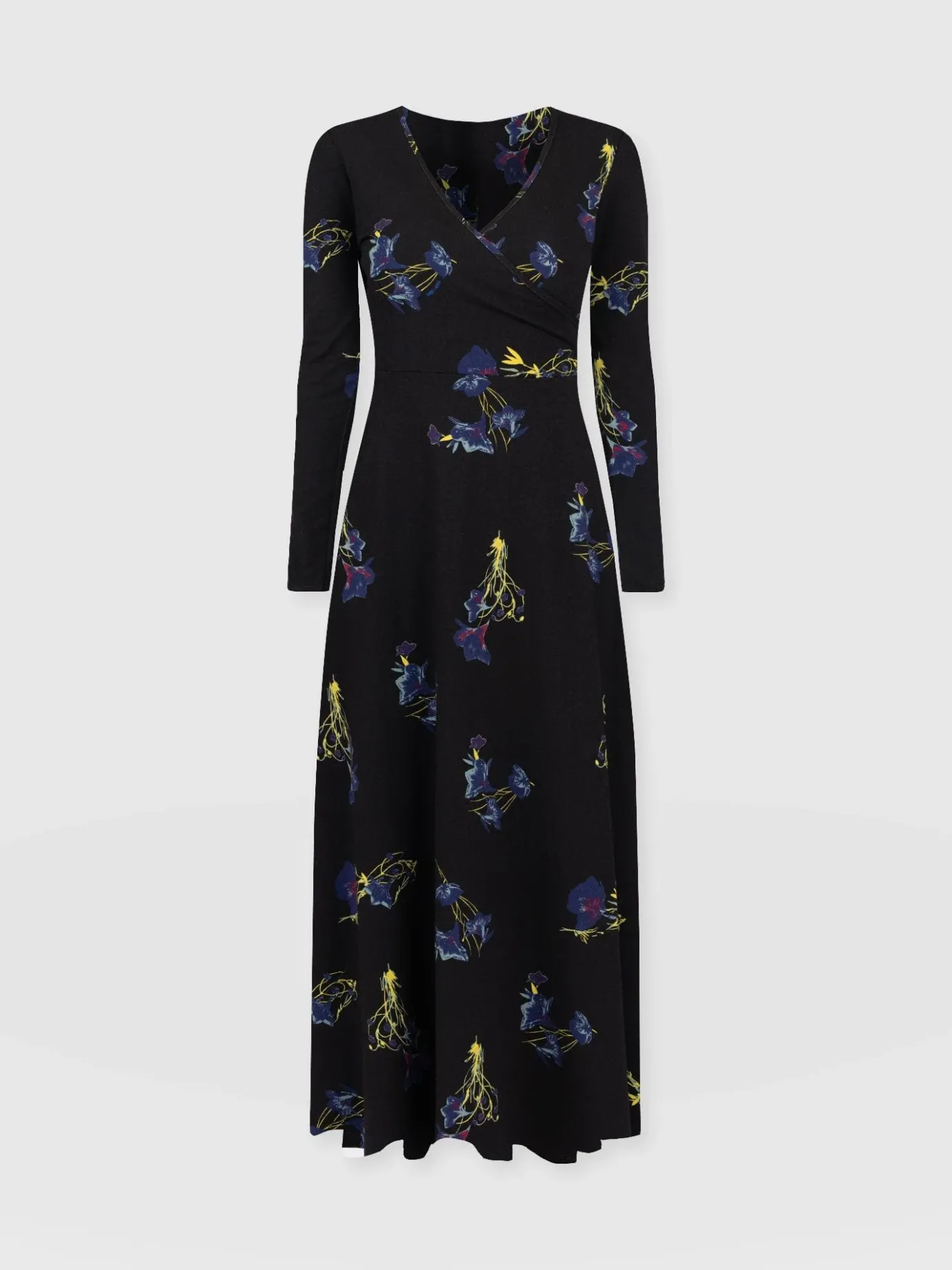 Dresses|Saint and Sofia Maggie Wrap Midi Dress - Blue Lily Gardens
