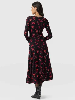 Dresses|Saint and Sofia Maggie Wrap Midi Dress - Pink Aurora