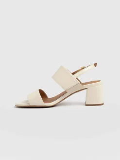 Sandals|Shoes|Saint and Sofia Maida Block Heeled Mules - Cream