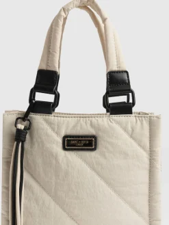 Shoulder Bags|Cross Body Bags|Saint and Sofia Mini Penny Tote Bag - Cream