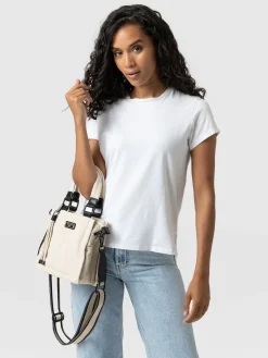 Shoulder Bags|Cross Body Bags|Saint and Sofia Mini Penny Tote Bag - Cream