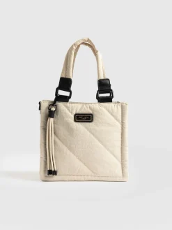 Shoulder Bags|Cross Body Bags|Saint and Sofia Mini Penny Tote Bag - Cream