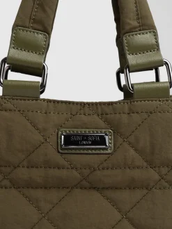 Cross Body Bags|Tote Bags|Saint and Sofia Mini Penny Tote Bag - Khaki