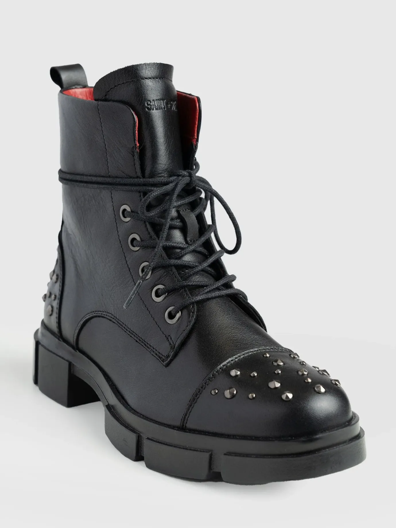Boots|Shoes|Saint and Sofia Noho Studded Boot - Black