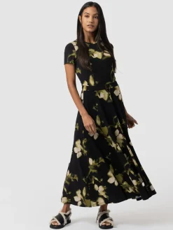 Skirts|Saint and Sofia Nora A-Line Skirt - Green Aurora