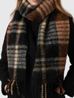 Scarves & Hats|Accessories|Saint and Sofia Nora Check Scarf - Orange
