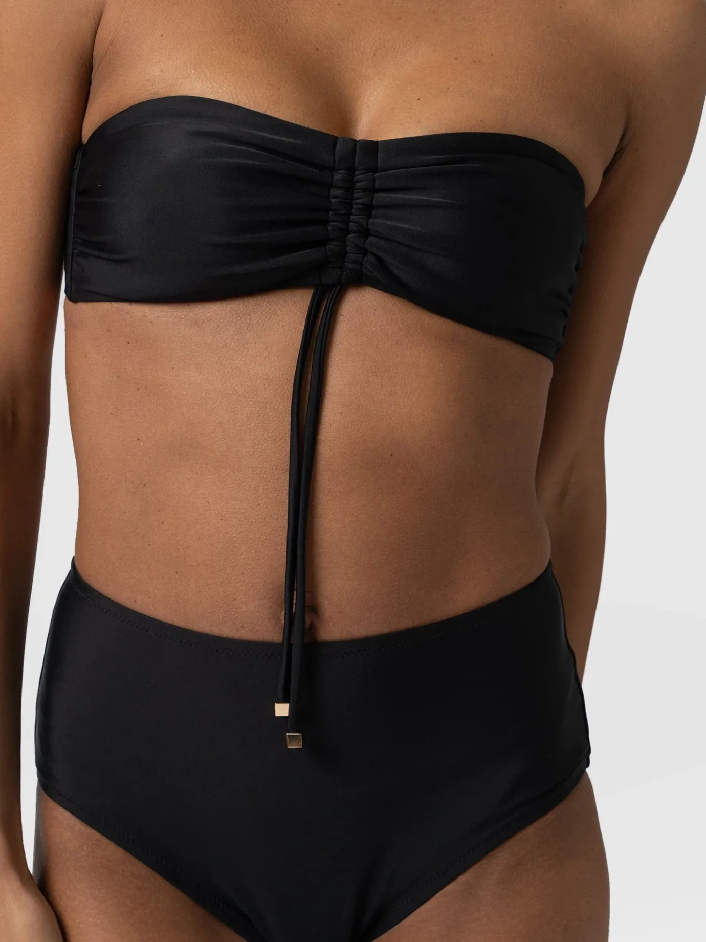 Swimwear|Saint and Sofia Nova High Waisted Bikini Bottom - Black