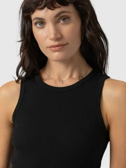 T-shirts & Tanks|Saint and Sofia Nova Racer Vest - Black