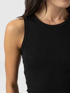 T-shirts & Tanks|Saint and Sofia Nova Racer Vest - Black